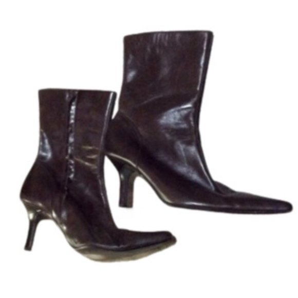 Amanda Smith Shoes - Amanda Smith Genuine Brown Leather Heeled Boots